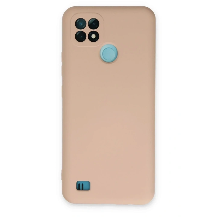Mey İthalat®  Realme C21 Kılıf Nano içi Kadife Silikon - Pudra