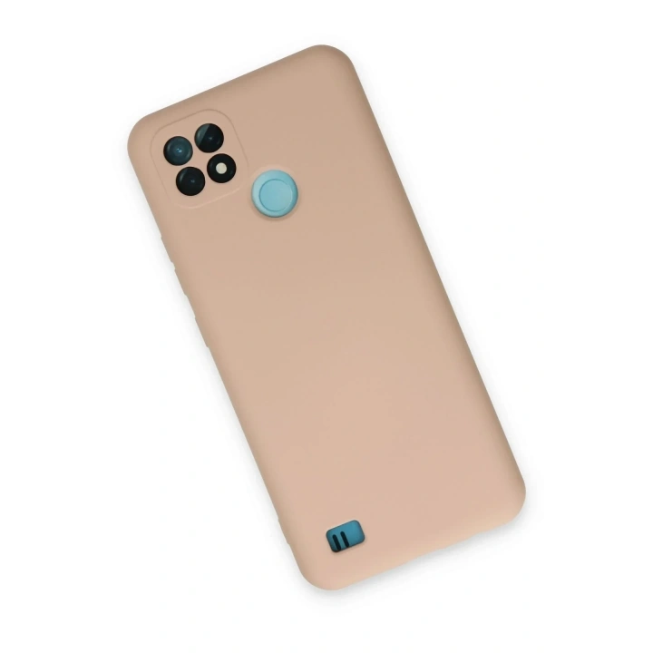 Mey İthalat®  Realme C21 Kılıf Nano içi Kadife Silikon - Pudra