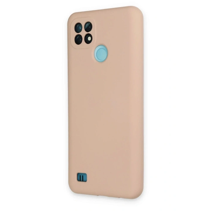 Mey İthalat®  Realme C21 Kılıf Nano içi Kadife Silikon - Pudra