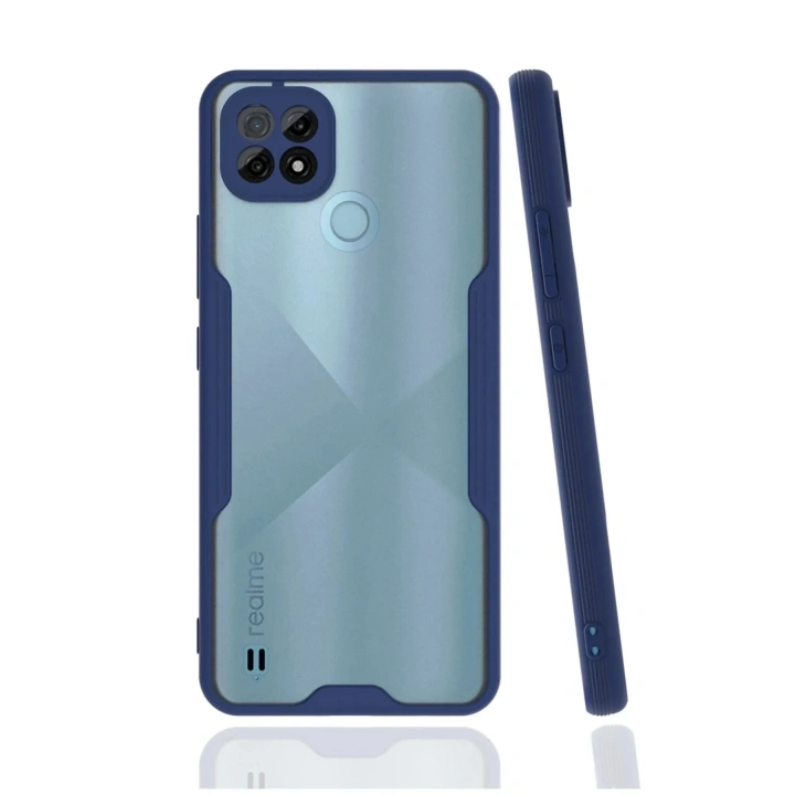 Mey İthalat®  Realme C21 Kılıf Platin Silikon - Lacivert