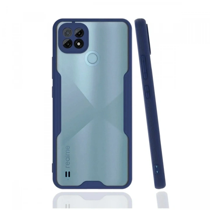 Mey İthalat®  Realme C21 Kılıf Platin Silikon - Lacivert