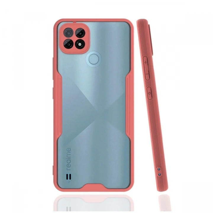 Mey İthalat®  Realme C21 Kılıf Platin Silikon - Pembe