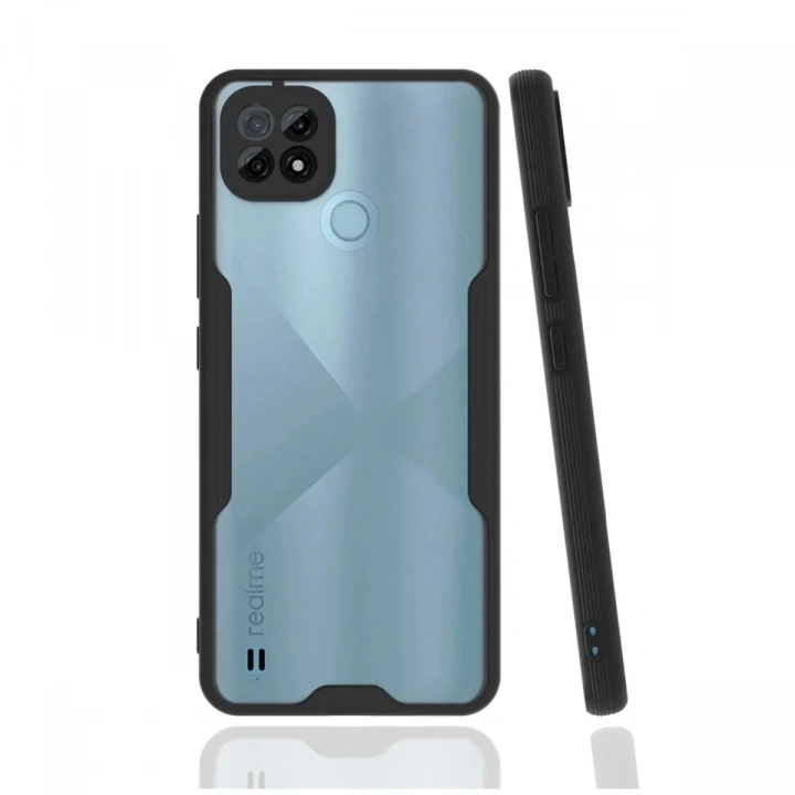 Mey İthalat®  Realme C21 Kılıf Platin Silikon - Siyah