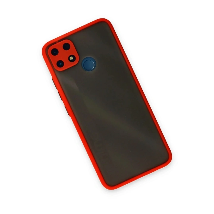 Mey İthalat®  Realme C25 Kılıf Montreal Silikon Kapak - Kırmızı