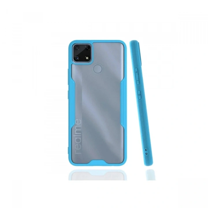 Mey İthalat®  Realme C25 Kılıf Platin Silikon - Mavi