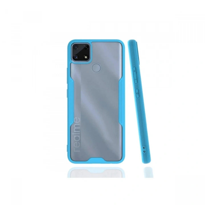 Mey İthalat®  Realme C25 Kılıf Platin Silikon - Mavi