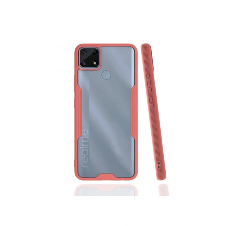 Mey İthalat®  Realme C25 Kılıf Platin Silikon - Pembe