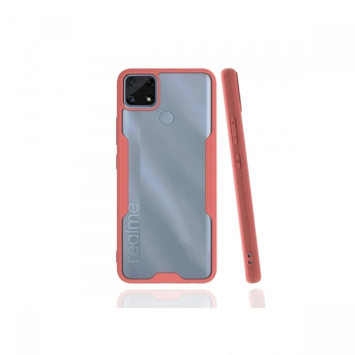Mey İthalat®  Realme C25 Kılıf Platin Silikon - Pembe