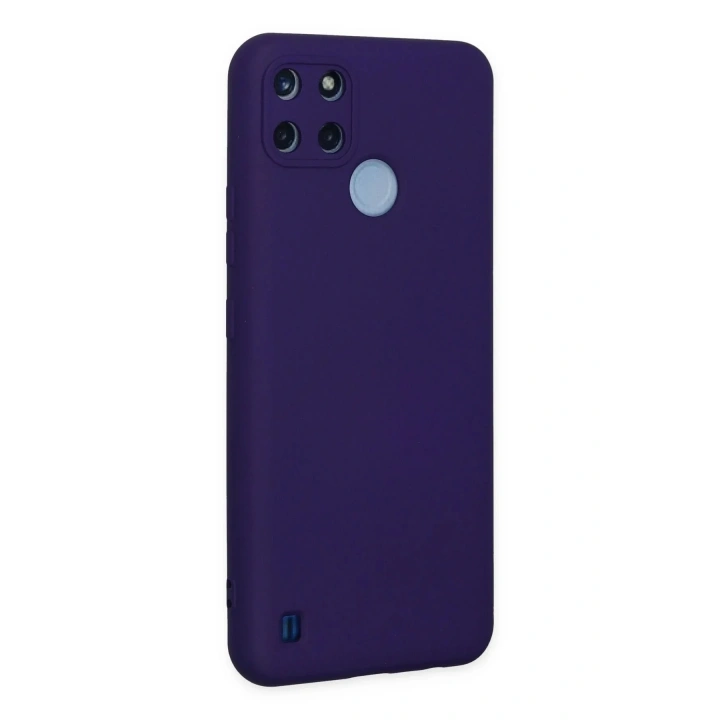 Mey İthalat®  Realme C25Y Kılıf Nano içi Kadife Silikon - Mor