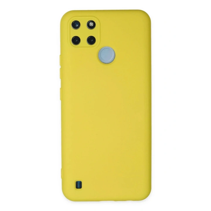Mey İthalat®  Realme C25Y Kılıf Nano içi Kadife Silikon - Sarı