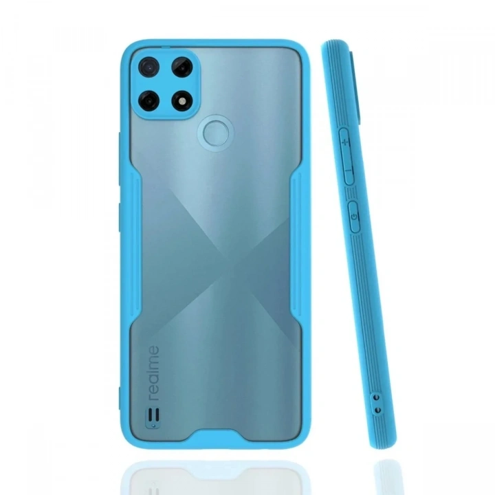 Mey İthalat®  Realme C25Y Kılıf Platin Silikon - Mavi