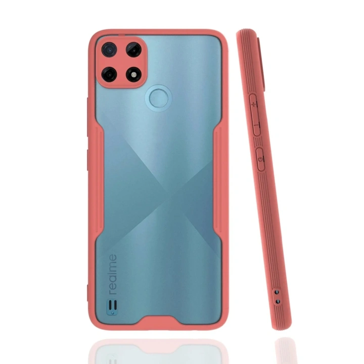 Mey İthalat®  Realme C25Y Kılıf Platin Silikon - Pembe