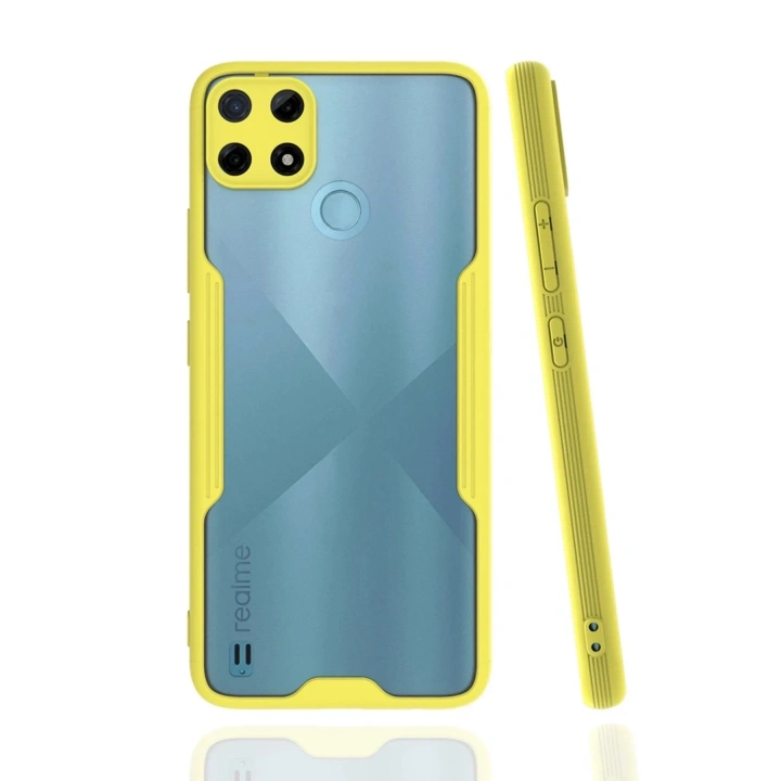 Mey İthalat®  Realme C25Y Kılıf Platin Silikon - Sarı