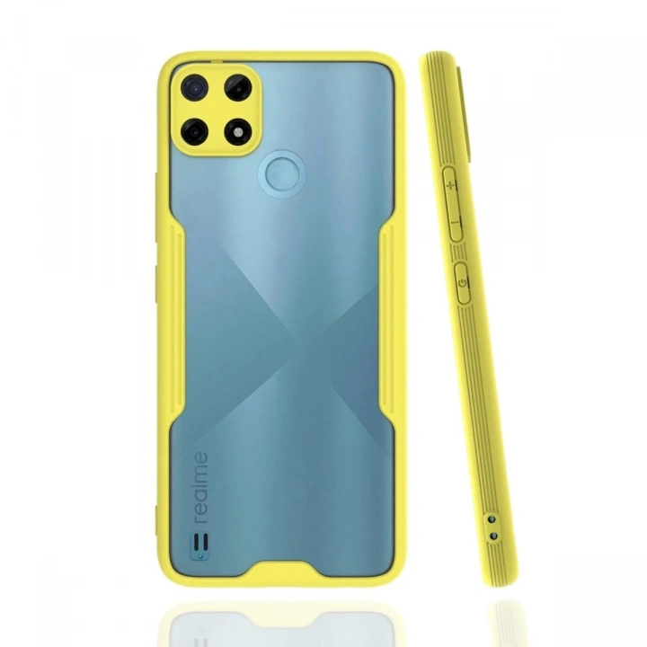 Mey İthalat®  Realme C25Y Kılıf Platin Silikon - Sarı