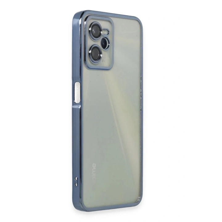 Mey İthalat®  Realme C35 Kılıf  Lensli Silikon - Açık Mavi