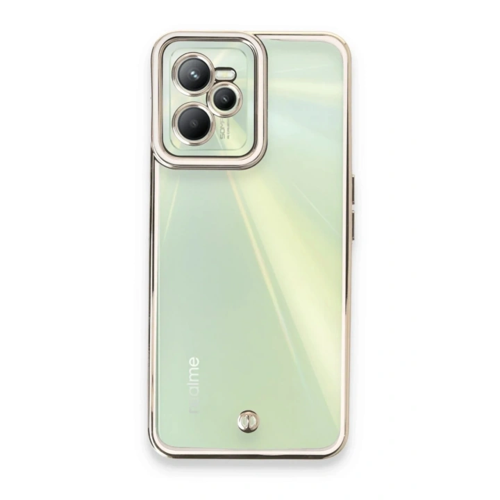 Mey İthalat®  Realme C35 Kılıf Liva Lens Silikon - Beyaz