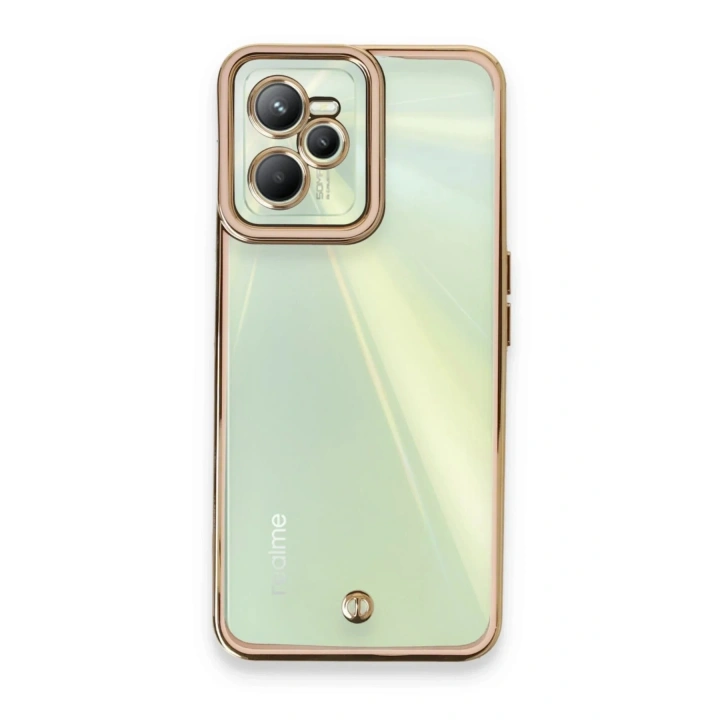 Mey İthalat®  Realme C35 Kılıf Liva Lens Silikon - Pudra