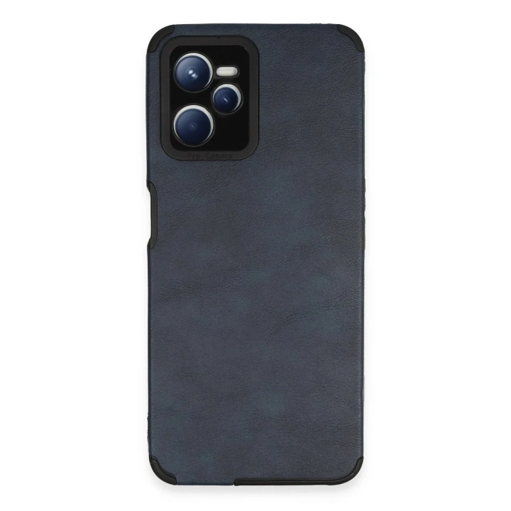 Mey İthalat®  Realme C35 Kılıf Loop Deri Silikon - Lacivert