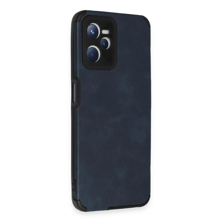 Mey İthalat®  Realme C35 Kılıf Loop Deri Silikon - Lacivert