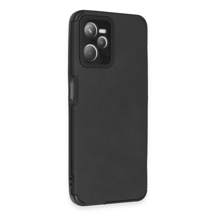 Mey İthalat®  Realme C35 Kılıf Loop Deri Silikon - Siyah