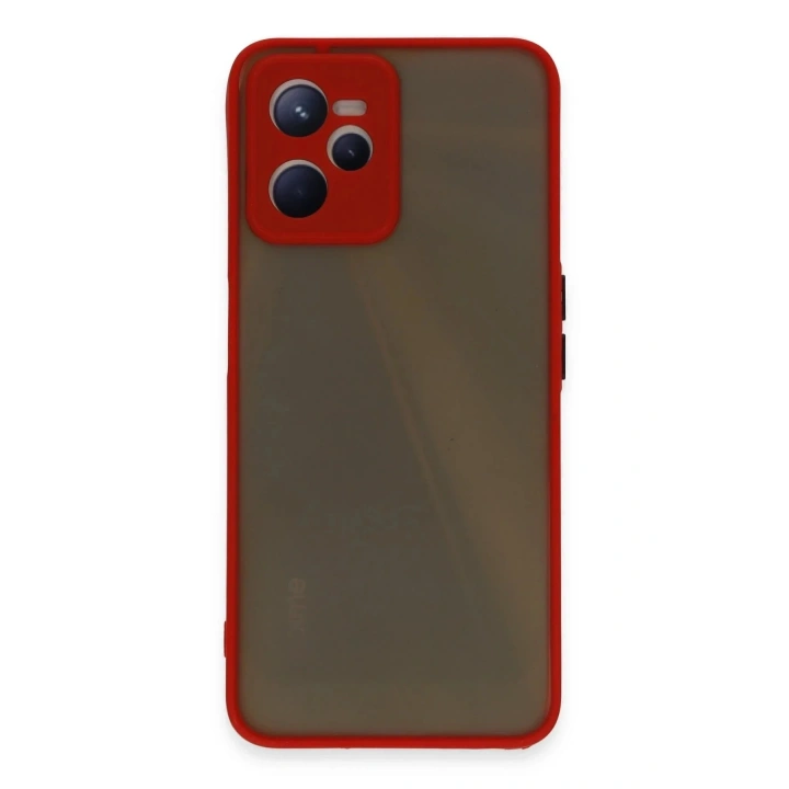 Mey İthalat®  Realme C35 Kılıf Montreal Silikon Kapak - Kırmızı
