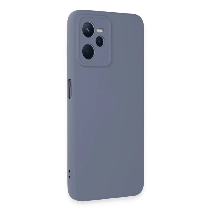 Mey İthalat®  Realme C35 Kılıf Nano içi Kadife Silikon - Gri