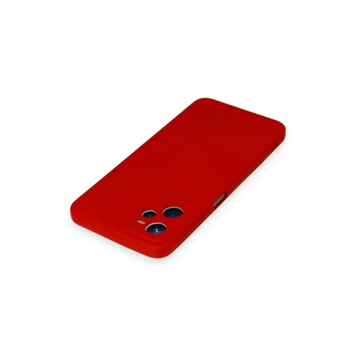 Mey İthalat®  Realme C35 Kılıf Nano içi Kadife Silikon - Kırmızı