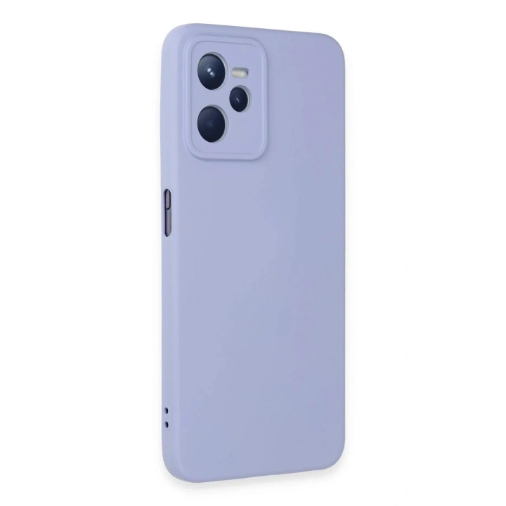 Mey İthalat®  Realme C35 Kılıf Nano içi Kadife Silikon - Lila