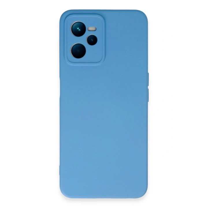 Mey İthalat®  Realme C35 Kılıf Nano içi Kadife Silikon - Mavi