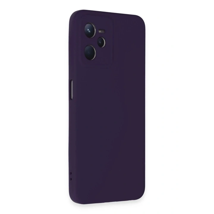 Mey İthalat®  Realme C35 Kılıf Nano içi Kadife Silikon - Mor