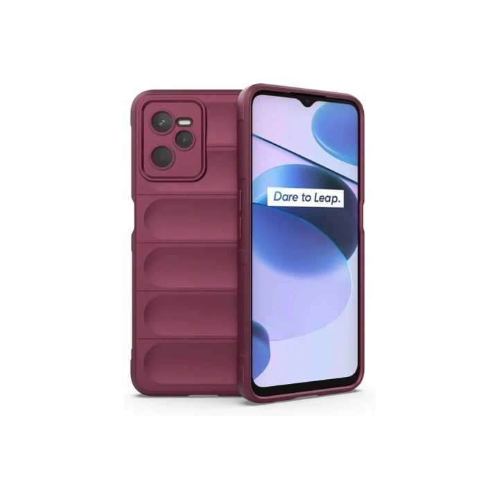 Mey İthalat®  Realme C35 Kılıf Optimum Silikon - Bordo