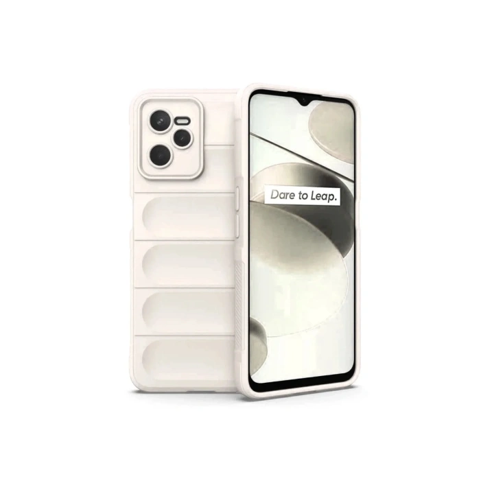 Mey İthalat®  Realme C35 Kılıf Optimum Silikon - Krem