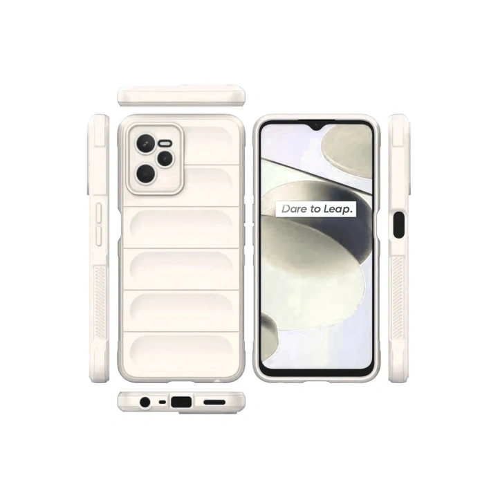 Mey İthalat®  Realme C35 Kılıf Optimum Silikon - Krem