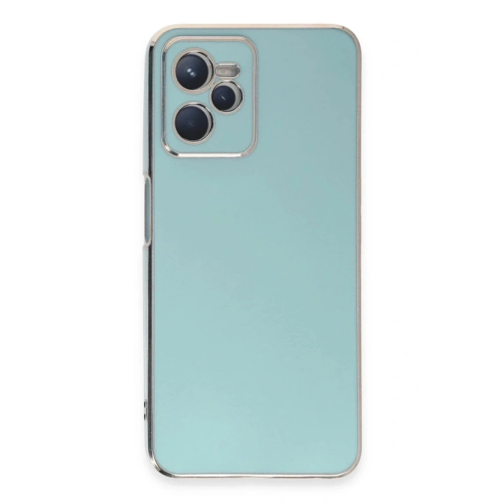 Mey İthalat®  Realme C35 Kılıf Volet Silikon - Açık Yeşil
