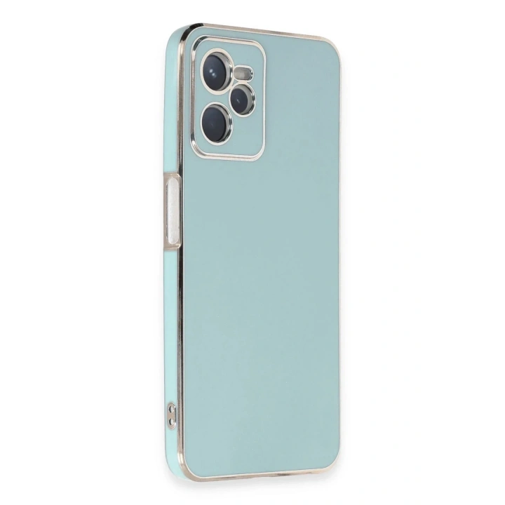 Mey İthalat®  Realme C35 Kılıf Volet Silikon - Açık Yeşil