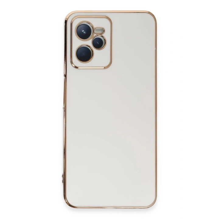 Mey İthalat®  Realme C35 Kılıf Volet Silikon - Beyaz