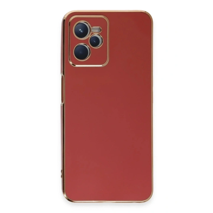Mey İthalat®  Realme C35 Kılıf Volet Silikon - Kırmızı