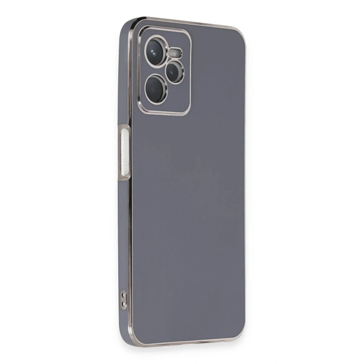 Mey İthalat®  Realme C35 Kılıf Volet Silikon - Mavi