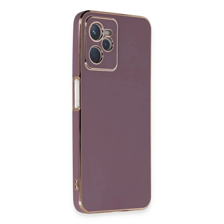 Mey İthalat®  Realme C35 Kılıf Volet Silikon - Mor