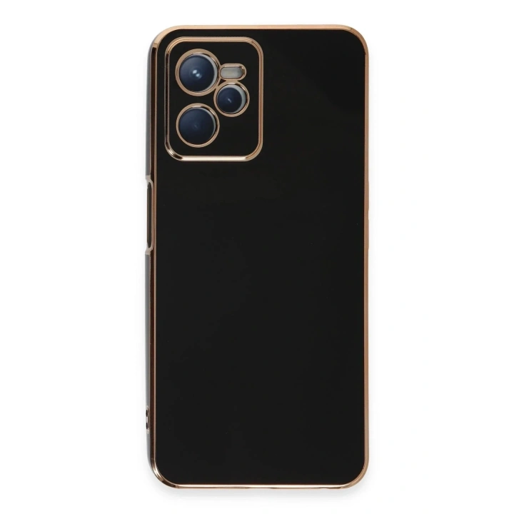 Mey İthalat®  Realme C35 Kılıf Volet Silikon - Siyah