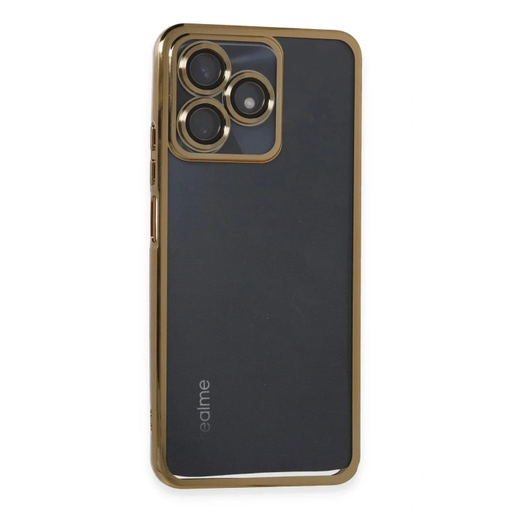 Mey İthalat®  Realme C53 Kılıf  Lensli Silikon - Gold