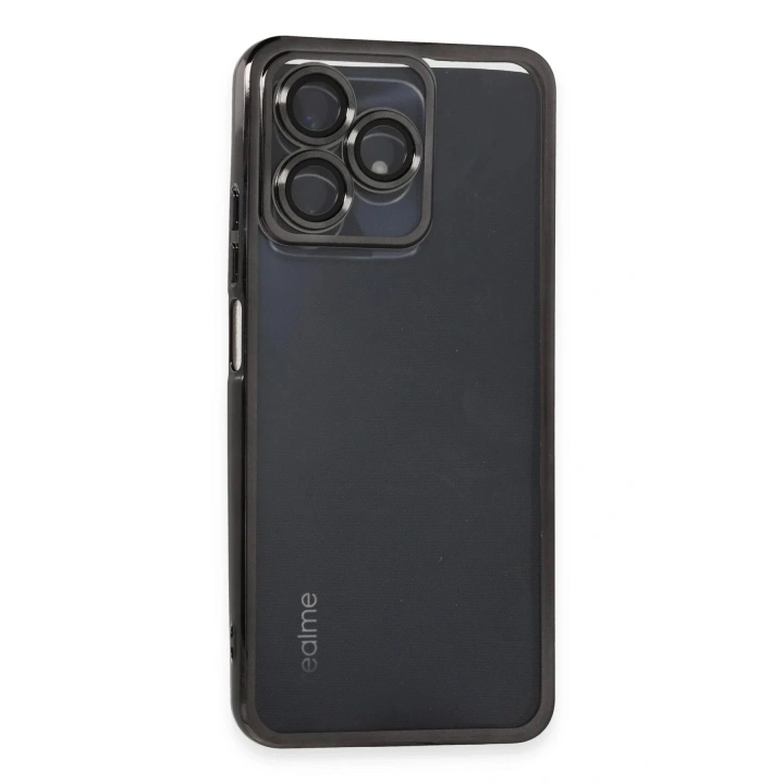 Mey İthalat®  Realme C53 Kılıf  Lensli Silikon - Siyah