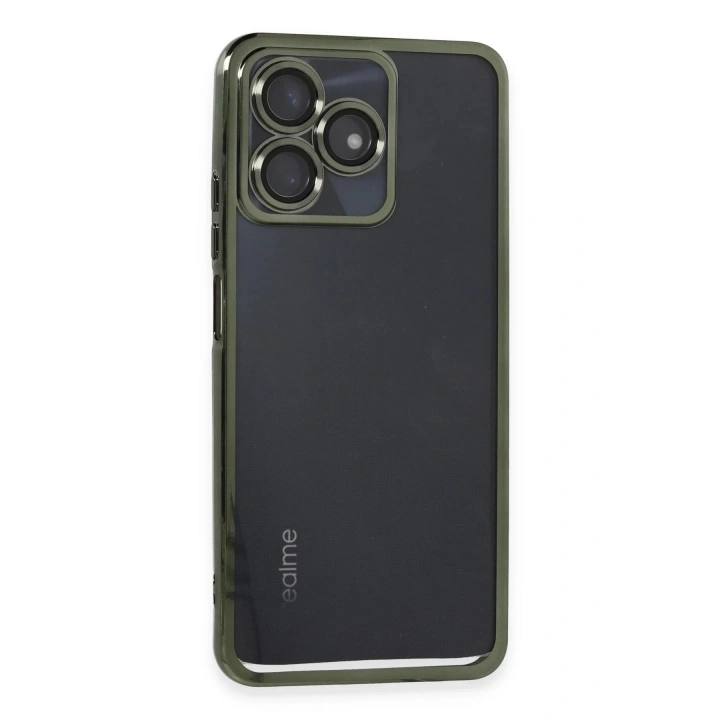 Mey İthalat®  Realme C53 Kılıf  Lensli Silikon - Yeşil