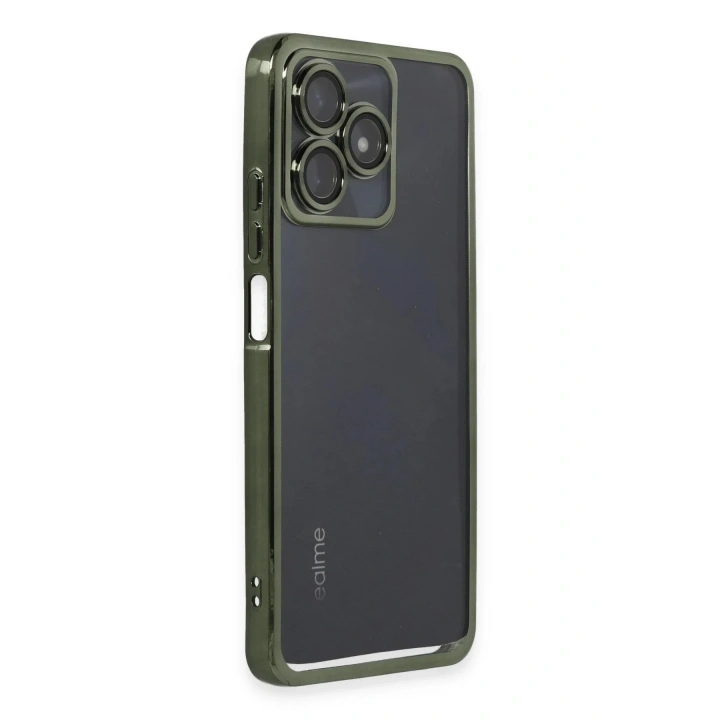 Mey İthalat®  Realme C53 Kılıf  Lensli Silikon - Yeşil