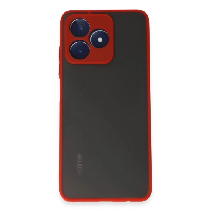 Mey İthalat®  Realme C53 Kılıf Montreal Silikon Kapak - Kırmızı