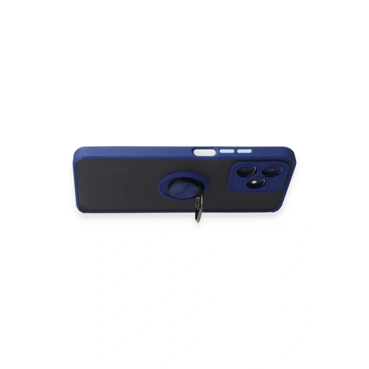 Mey İthalat®  Realme C53 Kılıf Montreal Yüzüklü Silikon Kapak - Lacivert