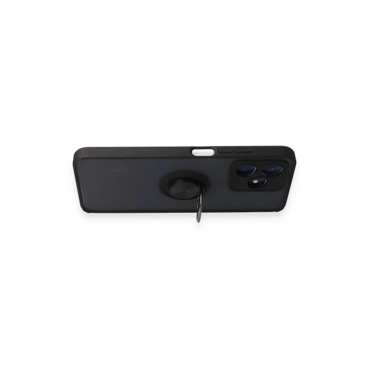 Mey İthalat®  Realme C53 Kılıf Montreal Yüzüklü Silikon Kapak - Siyah