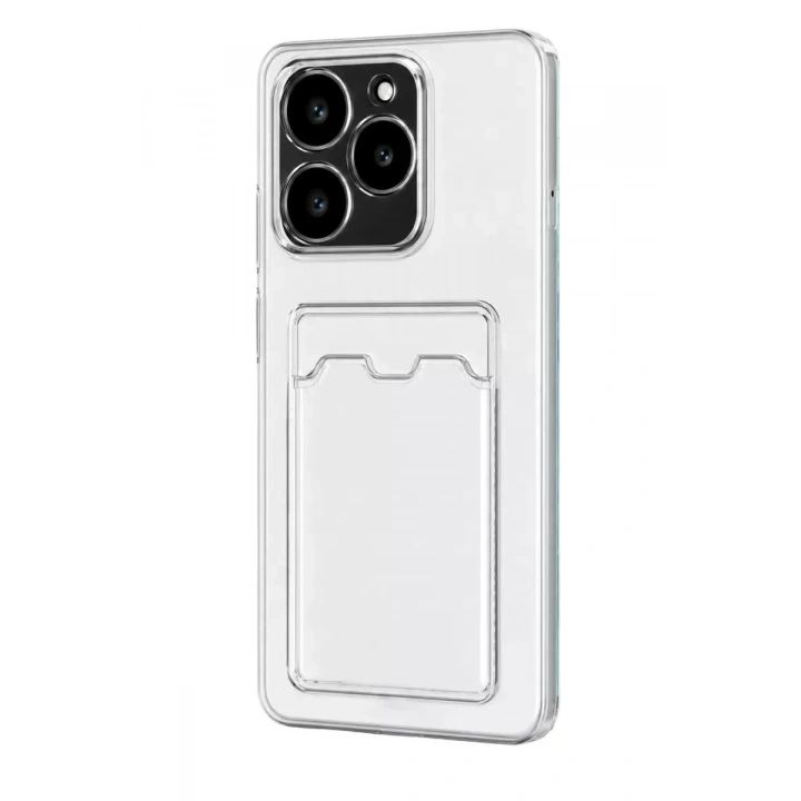 Mey İthalat®  Realme C61 Kılıf Kart Şeffaf Silikon - Şeffaf