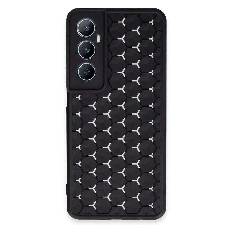 Mey İthalat®  Realme C65 Kılıf Petek Silikon Kapak - Siyah