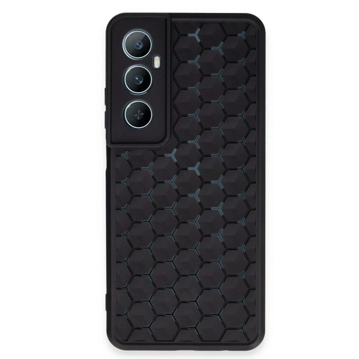 Mey İthalat®  Realme C65 Kılıf Petek Silikon Kapak - Siyah